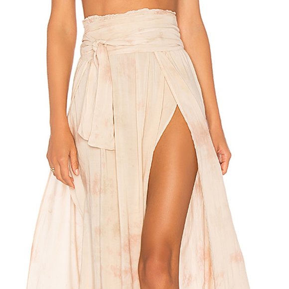 Revolve Blue Life Grace Wrap Skirt with Slits - Picture 2 of 8